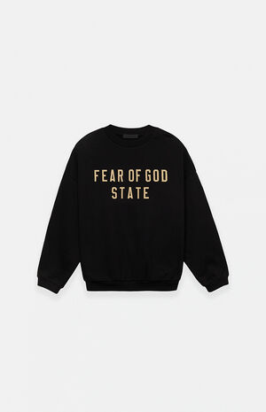 Kids Black Fleece Crew Neck Sweatshirt image number 1
