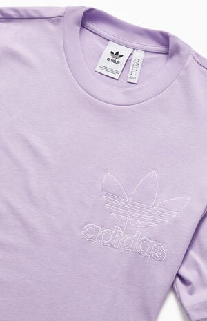 adidas Purple Outline Trefoil T-Shirt | PacSun