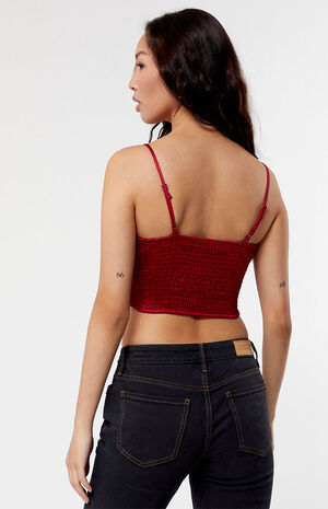 Tie Front Satin Corset Top image number 4