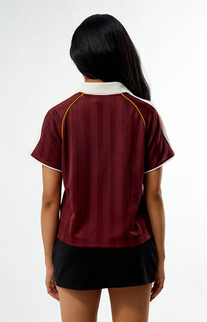 Maroon T7 Cropped Football Jersey image number 3
