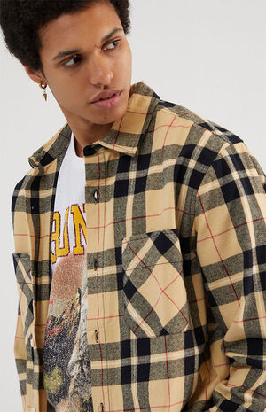 Brendo Oversized Plaid Flannel Shirt image number 2