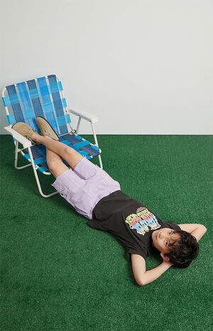 Lilac High Waisted Cargo Cutoff Denim Shorts image number 1