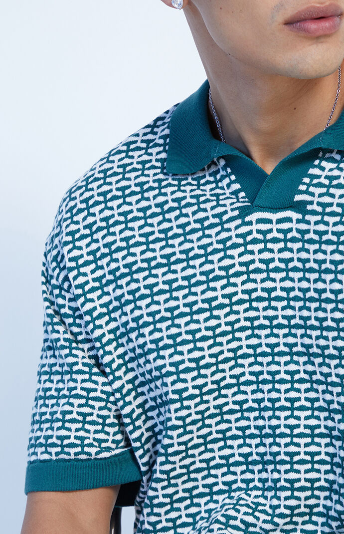 PacSun Green Woven Polo Shirt PacSun