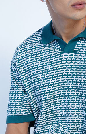 Green Woven Polo Shirt image number 2