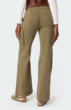 Sabri Low Rise Flared Cargo Jeans image number 4