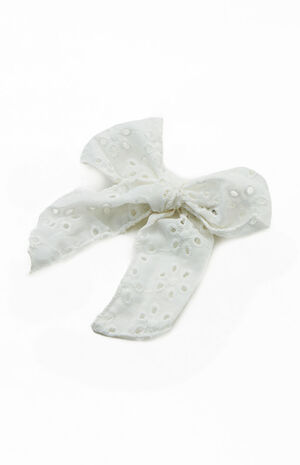 Eyelet Bow Hair Clip image number 2