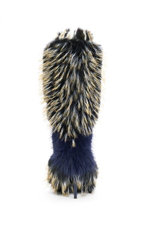 Upendo Navy Knee High Stiletto Boots image number 3