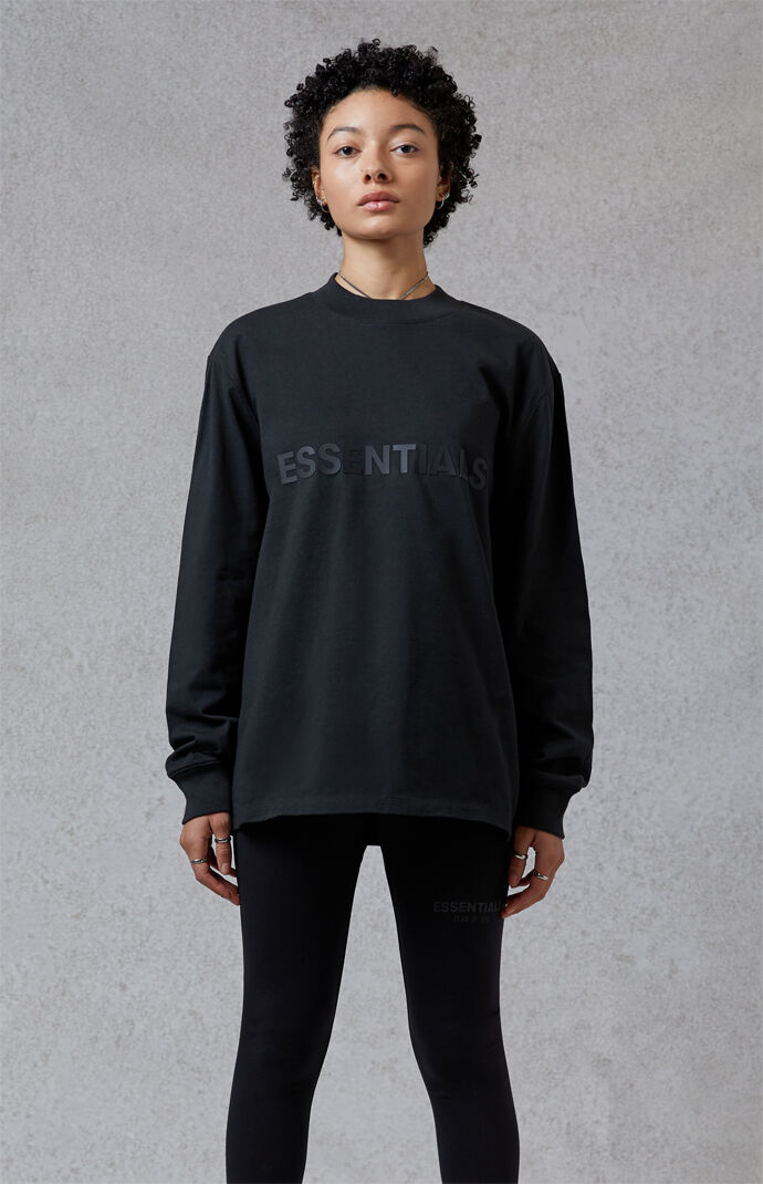 Essentials black long sleeve clearance