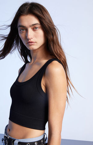 Thick Strap Seamless Tank Top image number 3