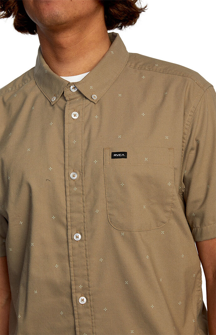 tan button up shirt