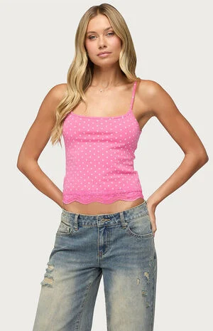 Lyle Lace Polka Dot Top image number 1