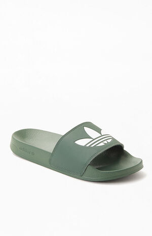 Women's Green Adilette Lite Slide Sandals image number 1