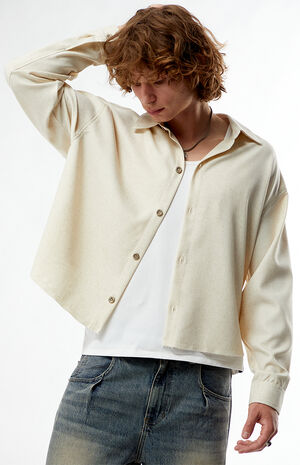 by Pacsun Ripley Long Sleeve Cropped Shirt image number 1