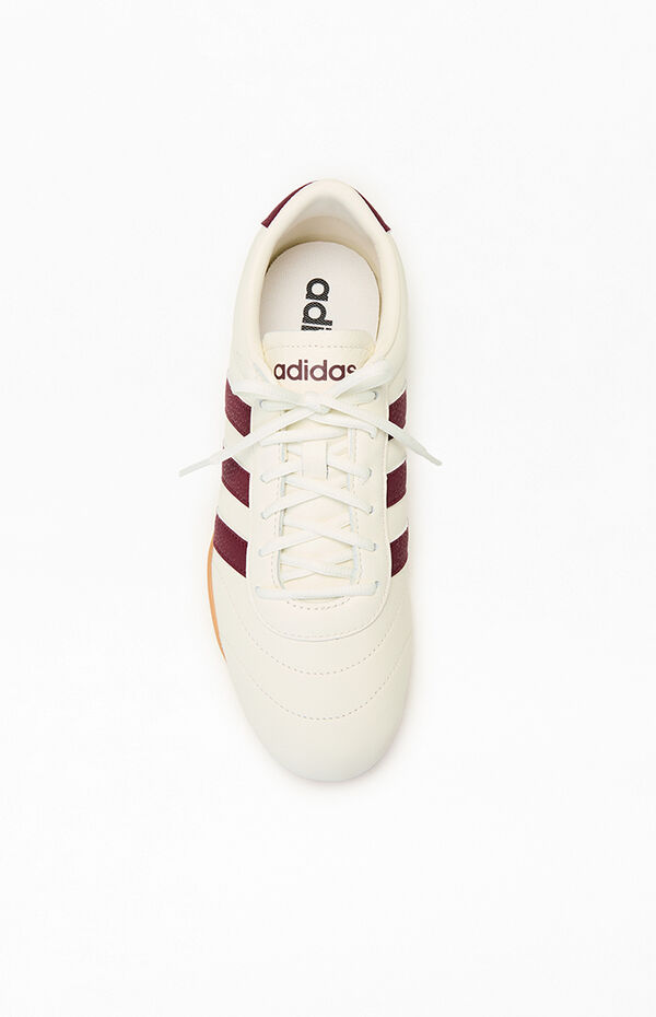 adidas Women's White & Burgundy Grand Court Low Sneakers