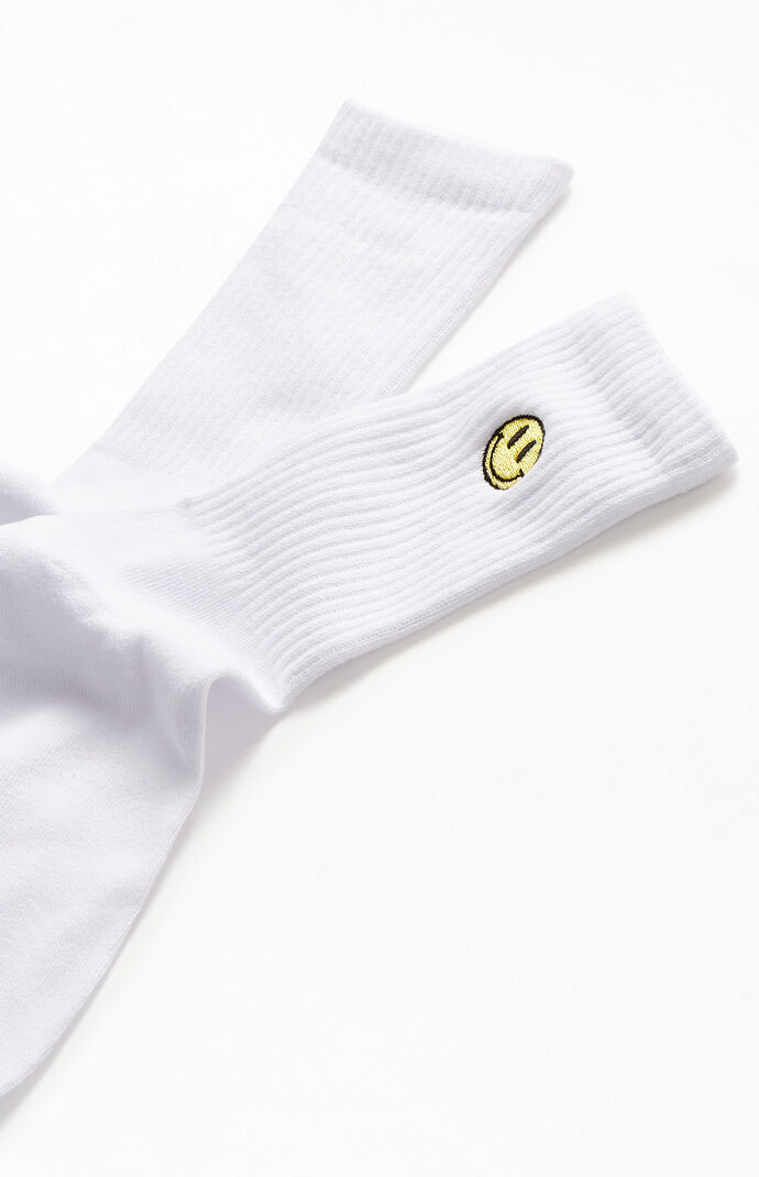 Smiley Face Crew Socks
