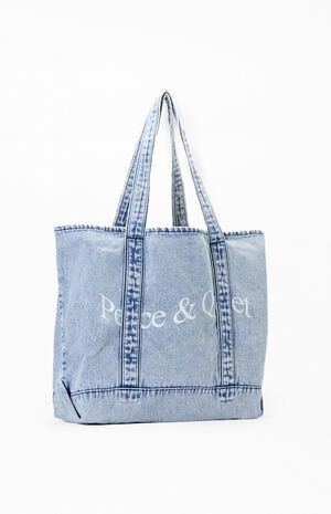 Wordmark Denim Boat Tote Bag image number 4