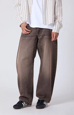 Mason Baggy Barrel Jeans Brown image number 3
