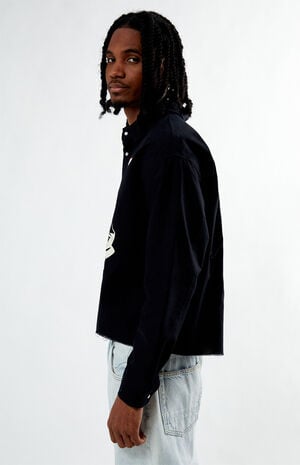 Mustang Button Down Long Sleeve Cropped Shirt image number 3