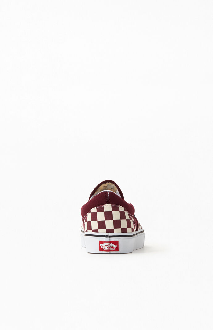 vans checkered burgundy