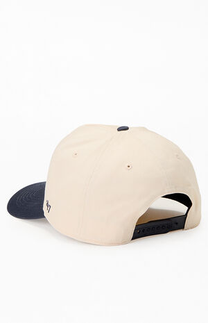 White & Navy NY Yankees Two-Tone Hitch Snapback Hat image number 3