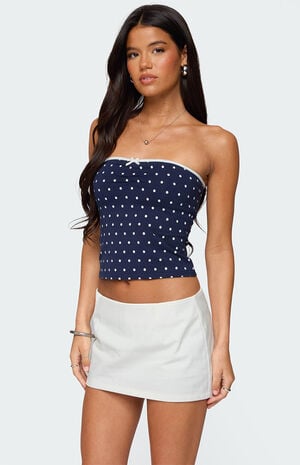 Built in Bra Polka Dot Top image number 3