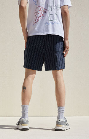 Blue Linen Volley Shorts image number 5