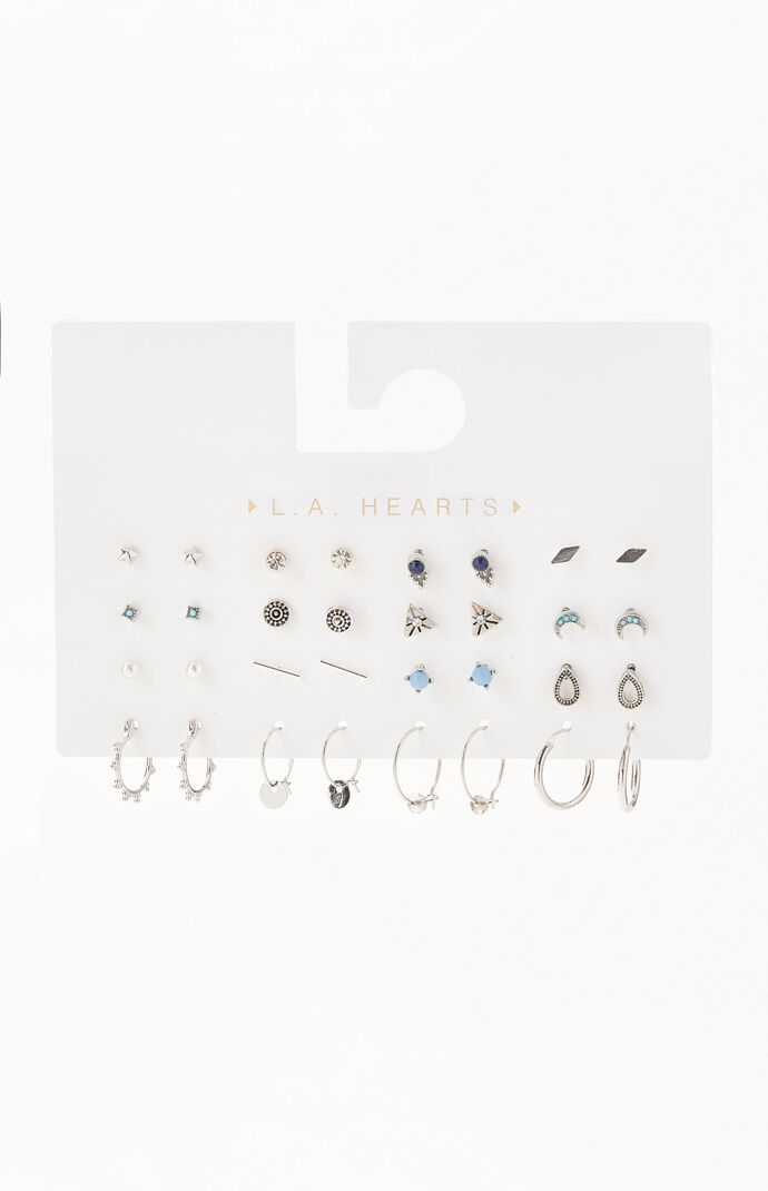 16 Pack Stone Earrings