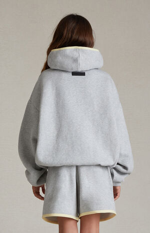 ESSENTIALS Light Heather Grey Hoodie image number 5