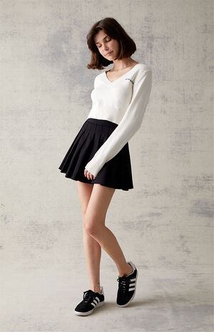 Knit Pleated Mini Skirt image number 4
