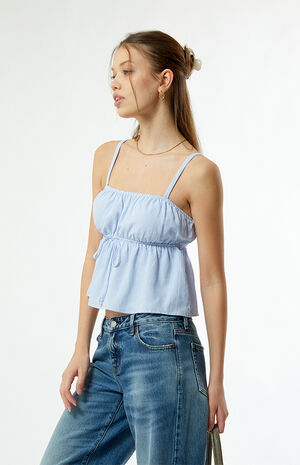 Tie Front Babydoll Top image number 3