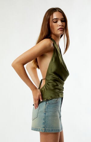 Andi Satin Halter Top image number 3