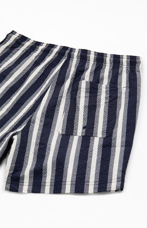 Boardwalk Striped Seersucker 4.5'' Swim Trunks image number 4
