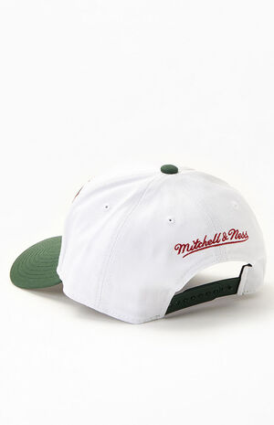 Men's Seattle SuperSonics Mitchell & Ness White/Green Hardwood Classics  50th Anniversary Snapback Hat