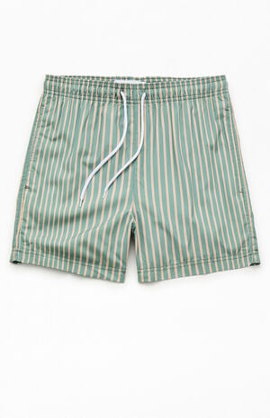 Moss Striped 4.5" Swim Trunks image number 1