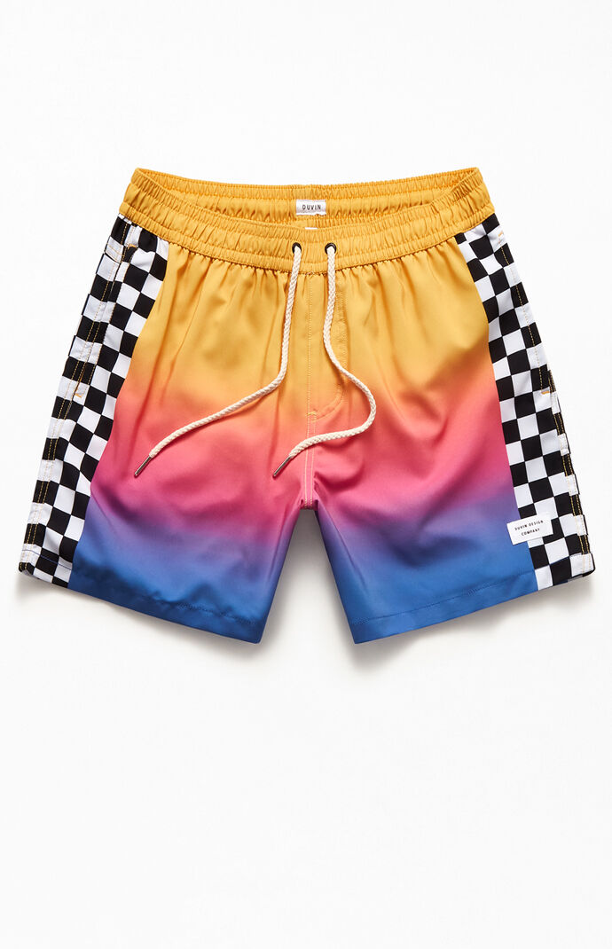 Sunrise Checker 15" Swim Trunks