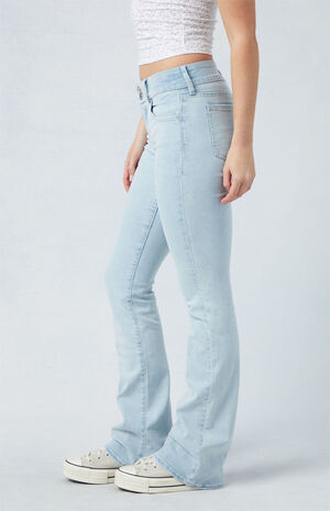 Stretch Light Indigo Low Rise Bootcut Jeans image number 3