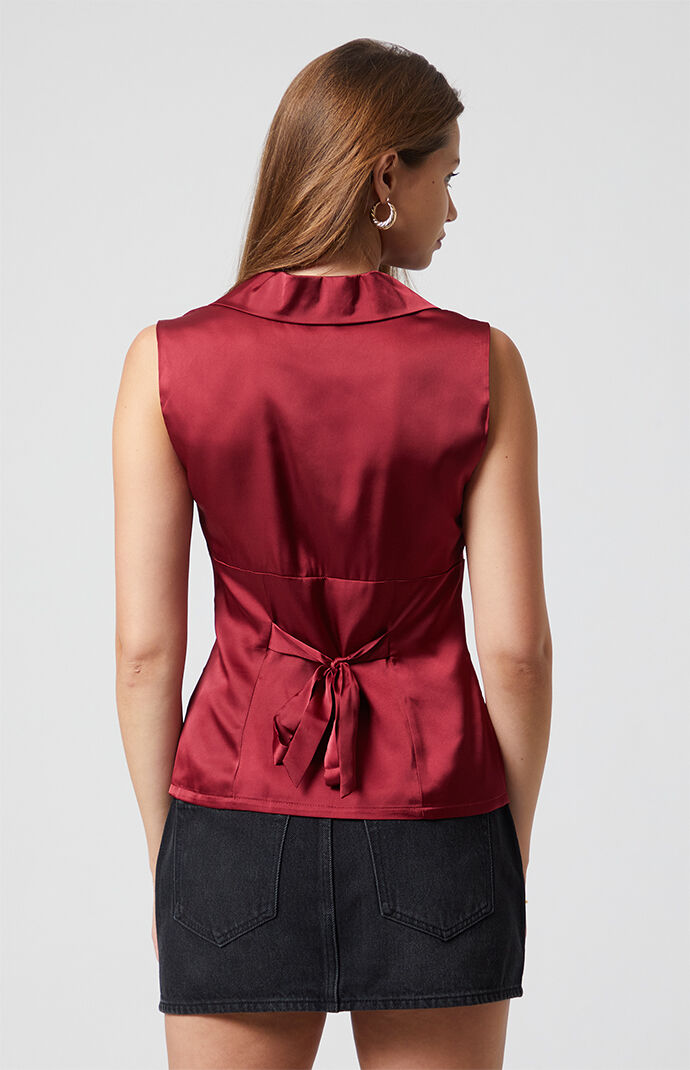 kuuuuu【Acka】tulle vest satin BEBE RX TULLE SHOULDER VEST – AKIRA