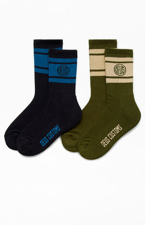 2 Pack Pill Logo Crew Socks image number 1