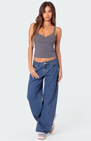 Amilia Lace Trim Tank Top image number 2