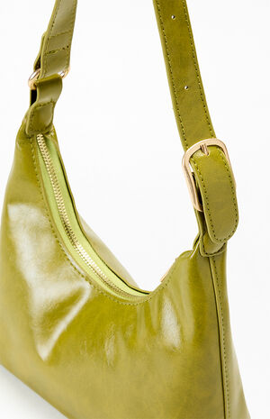 Paige Green Faux Leather Shoulder Bag image number 3