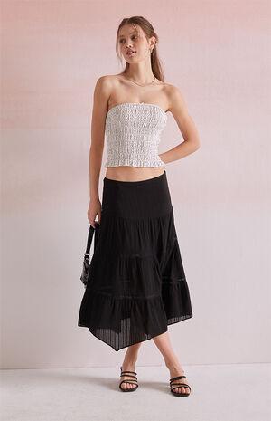 Lace Tiered Midi Skirt image number 1