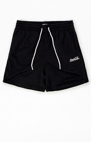 By Pacsun Black Logo Mesh Shorts