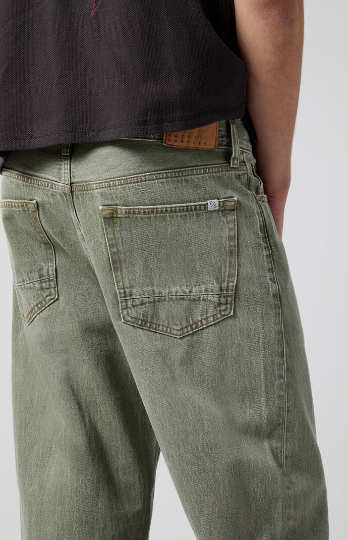 Pacsun Dylan Baggy Jeans Overdyed Olive | PacSun