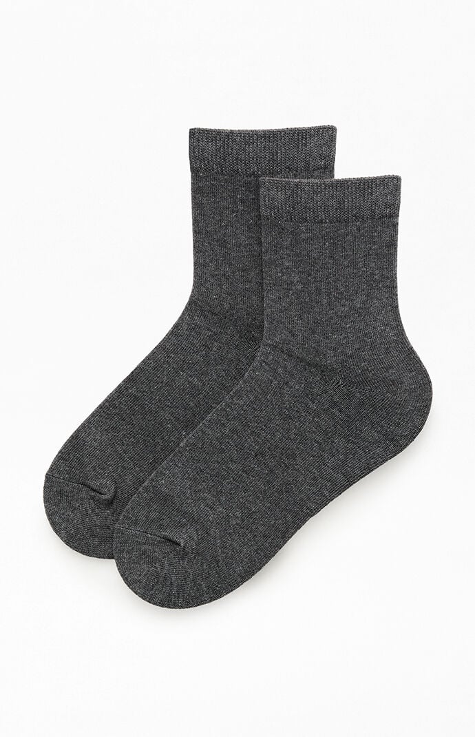 John Galt Dark Gray Basic Ankle Socks