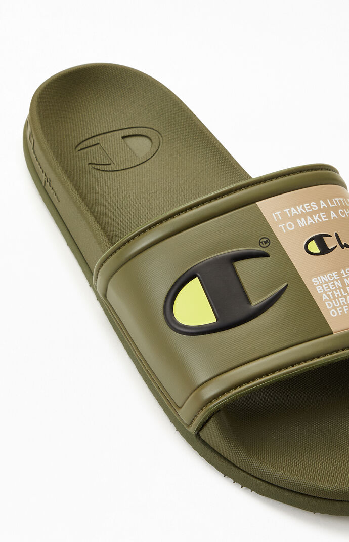 Olive Squish Slide Sandals