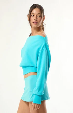 Active French Terry Off-The-Shoulder Sweatshirt image number 3