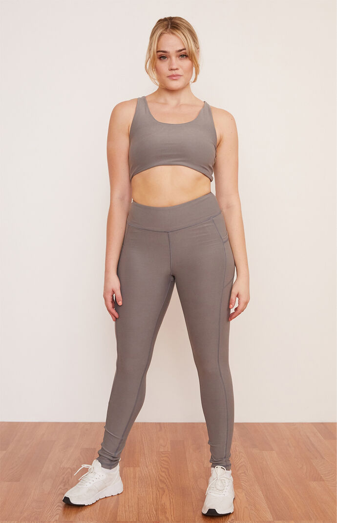 Eco Wolf Grey Pocket Leggings