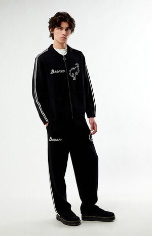 Bronco Ribbed Full Zip Sweater image number 4