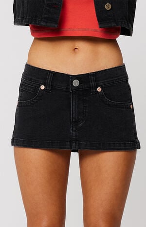 Brie 00 Super Low Rise Denim Mini Skirt image number 2
