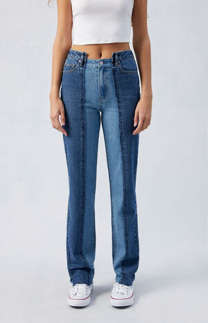 Two-Tone Millie Mid Rise '90s Boyfriend Jeans image number 1